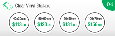 Labels Clear Vinyl Stickers